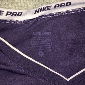 NIKE PRO PURPLE BREATHABLE V NECK